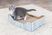 Katt - Trixie Klore-seng i papp med kattemynte i tre-look - TX48013