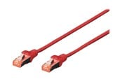 Nettverkskabel - DIGITUS patch cable - 25 cm - red - Rød - 0.25m - DK-1644-0025-R-10