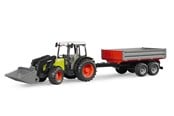 Leketøysbil - Bruder Claas Nectis 267 F with frontloader and tipping trailer - BR2112