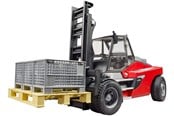 Leketøysbil - Bruder Linde HT160 Fork Lift with pallet and 3 pallet cages - BR2513