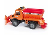 Leketøysbil - Bruder MB Unimog winter service with snow plough - BR2572
