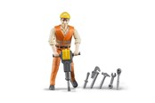 Leketøysbil - Bruder Construction worker with accessories - BR60020