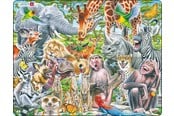 Puslespill - Larsen Puzzles Happy African Animals (Maxi) - LA-CZ3