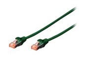 Nettverkskabel - DIGITUS Professional patch cable - 25 cm - green - Grønn - 0.25m - DK-1644-0025-G-10