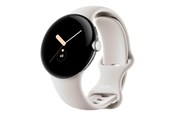 Smartklokke, Smartwatch & Sportsklokke - Google Pixel Watch - Polished Silver with Chalk Band - GA03182-DE