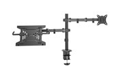 Veggmontering, AV-braketter & AV-møbler - DIGITUS - mounting kit - for monitor / notebook - universal - matte black - Max - recommended for Up to 32" (monitor) / up to 15.6" (notebook) - DA-90436