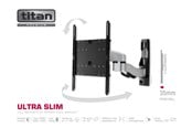 Veggmontering, AV-braketter & AV-møbler - Vivanco Full Motion SLIM Bracket VESA 400 35kg - Max 35 kg - recommended for 55" - 39292