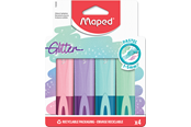 Skrive- & Tegneverktøy - Maped Fluo'Peps Classic  Glitter Pastel Highlighters x4 - 742046