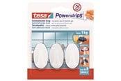Baderomstilbehør - tesa Powerstrips Hooks Small Oval self-adhesive White - 57533-00006-20