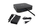 Dokkingstasjon - I-Tec USB-C HDMI Dual DP Docking Station with Power Delivery 100 W + i-tec Universal Charger 100 W - C31TRI4KDPDPRO100
