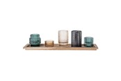 Dekorasjon - Bloomingville Sanga Tray w/Votive - Blue/Nude - Set of 6 - 82047622