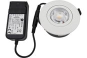 Lamper - Nordtronic Low Profile Flexible G2 Ø75 with driver 6W 3000K matte white - 35711013