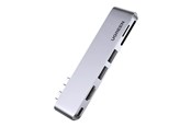 Dokkingstasjon - UGREEN 6-in-2 USB C Hub - docking station - USB-C 3.1 Gen 2 / Thunderbolt 3 - HDMI - 80856