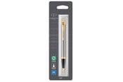 Skrive- & Tegneverktøy - Parker IM Ballpoint Pen | Brushed Metal | Medium Point Blue Ink Refill - 1975559