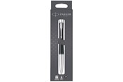 Skrive- & Tegneverktøy - Parker Urban Twist Ballpoint Pen | Muted Black with Chrome Trim | Medium Point Blue Ink Refill - 2150858