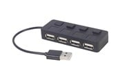 USB-hub - Gembird UHB-U2P4-05 - hub - 4 ports USB-hub - 4 porter - Svart - UHB-U2P4-05