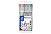 Skrive- & Tegneverktøy - Staedtler Fineliner pigment lin. 0.5mm 6 col. - 30805-SSB6