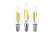 LED-lyspære - EGLO LED-lyspære C35 Candle 7W/827 806 lumen clear 3-pack E14 - 113107