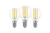 LED-lyspære - EGLO LED-lyspære P45 Mini ball 7W/827 806 lumen clear 3-pack E14 - 113106