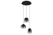 Lamper - EGLO AGUILARES cluster pendant lamp black/smoke colored - 900196