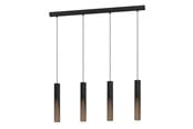 Lamper - EGLO BARBOTTO long table pendant black/wood - 900875
