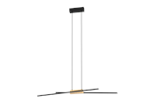 Lamper - EGLO PANAGRIA long table pendant black/wood - 900489
