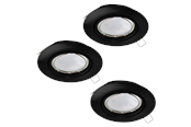 Lamper - EGLO PENETO recessed spotlight Ø78 mm LED 4.6W 3000K 3-pack black - 900752