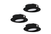 Lamper - EGLO PINEDA recessed spotlight Ø84 mm 3000K dimmable 3-pack black - 900749