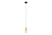 Lamper - EGLO POZUETA 1 pendant black/wood - 900801