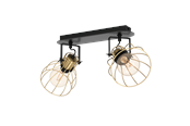 Lamper - EGLO SAMBATELLO spotlight 2L black/brushed brass - 900383