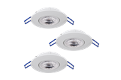 Lamper - EGLO ZUJAR Recessed spotlight Ø90 340lm 3-pack white - 75763