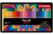 Hobbyartikler - STABILO Pen 68 Arty metal tin of 66 colors - 204073