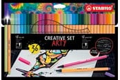 Hobbyartikler - STABILO  Pen 68/88 Arty cardboard box of 36 pens in 18 colors - 204088