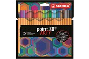 Hobbyartikler - STABILO ® point 88® fineliner Arty cardboard wallet of 24 colors - 201089