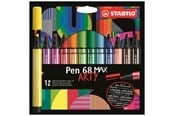 Hobbyartikler - STABILO  Pen 68 Max Arty wallet of 12 pens - 204092