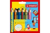 Hobbyartikler - STABILO  woody Arty 3 in 1 cardboard wallet of 6 pens incl. a sharpener - 208550
