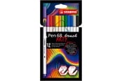 Hobbyartikler - STABILO  Pen 68 ARTY carton pack of 12 brush pens - 204029