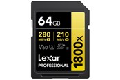 Minnekort - Lexar Professional Gold 1800x SD - 280MB/s - 64GB - LSD1800064G-BNNNG