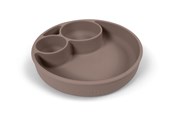 Babyutstyr - Filibabba Silicone divided plate - Warm Grey - FI-02275