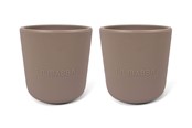Babyutstyr - Filibabba Silicone cup 2-pack - Warm Grey - FI-02266