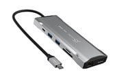 Dokkingstasjon - j5create 11-in-1 USB-C Triple-Monitor Dock (with Ethernet and 100W PD) - JCD397-N
