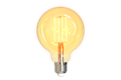 Smarthus - Deltaco LED dekorpære, E27, 5,5W, 470lm, WiFi 2.4GHz, G95, dimbar, hvit - SH-LFE27G95