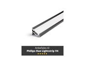 Smarthus - Light Solutions Aluminiumsprofil - Model C til Philips Hue og WiZ - Sort - 5714255008098
