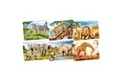 Puslespill - Goki Wooden Mini Puzzle - Wild Animals Gulv - 57419