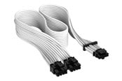 Strømkabel (intern) - Corsair Premium individually sleeved 12VHPWR - Hvit - CP-8920332