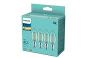 LED-lyspære - Philips LED-lyspære Classic Candle 4,3W/827 (40W) Clear 4-pack E14 - 929001889793