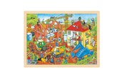 Puslespill - Goki Wooden Jigsaw Puzzle - Construction Site 96p Tre - 57670