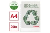 Lommer, Omslag & Registre - Esselte 100% resirkulert lomme A4 - 628214
