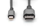Skjermkabel - DIGITUS 8K DisplayPort 1.4 Connection Cable - DB-340106-020-S