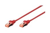 Nettverkskabel - DIGITUS patch cable - 50 cm - red RAL 3020 - 0.5m - DK-1644-005/R